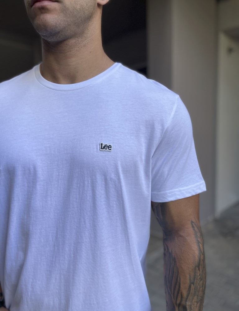Lee ανδρικό μπλουζάκι λευκό SS Pach Logo Tee L60UFQ12 φωτογραφία
